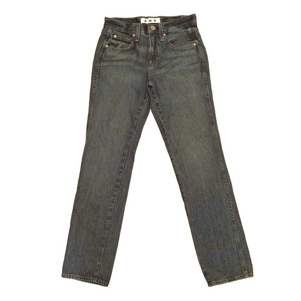 AMO Women's Size 23 Harriet Mid Rise Apple PIe Medium Wash Denim Jeans